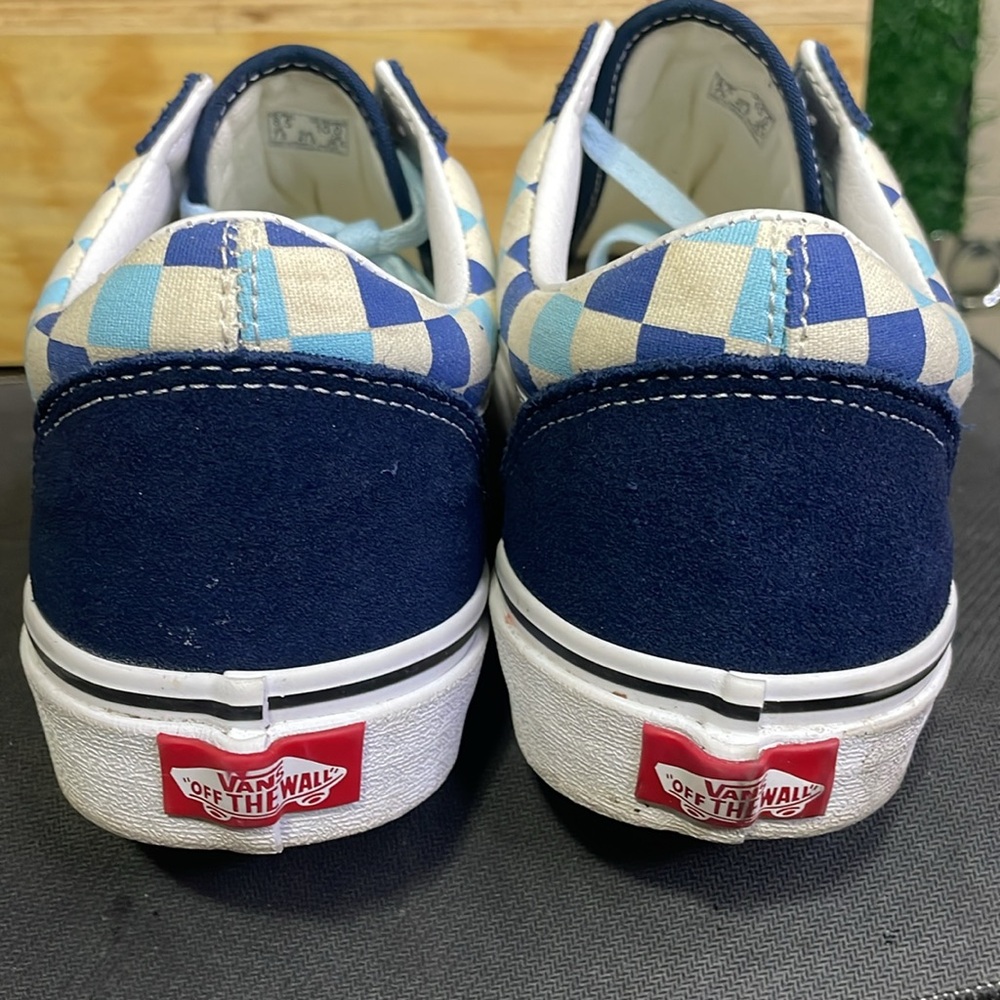 Vans Old Skool checker board Navy Blue/Baby Blue 🔥🔥 - Picture 4 of 7
